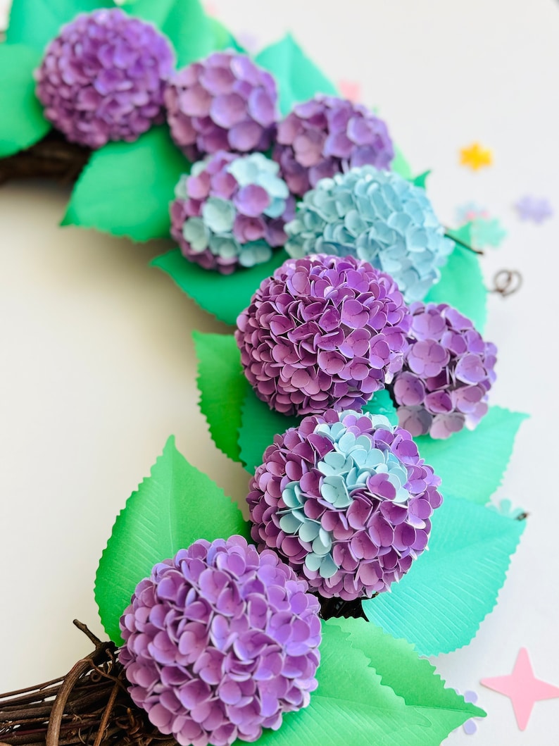 Hydrangea Paper Flower Template: SVG & PDF Cricut File (digital File ...