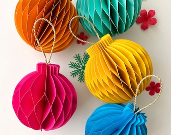 3D Paper Christmas Ornament SVG: DIY Holiday Decor (Digital File)