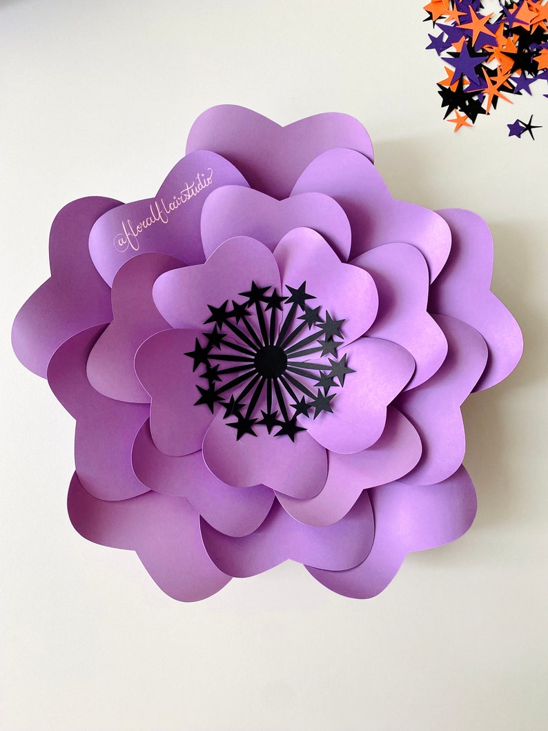 SVG Digital File, Stella Template, Paper Flower Decor, Paper Craft, Nursery Decor, Classroom Decor, Flower Template, Crafty Mom, Cricut File image 3
