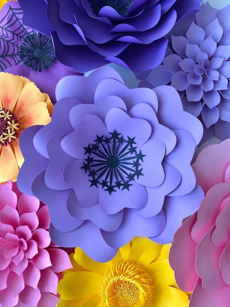 SVG Digital File, Stella Template, Paper Flower Decor, Paper Craft, Nursery Decor, Classroom Decor, Flower Template, Crafty Mom, Cricut File image 1
