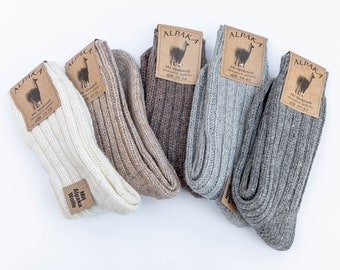 Chaussettes Alpaka, Chaussettes Alpaca Warm. Laine naturelle chaude. Chaussettes de randonnée. Chaussettes de randonnée. Très épais, Unisexe. Vendeur britannique.