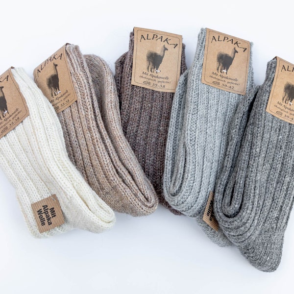 Alpaka socks, Alpaca Warm socks. Warm natural wool. Hiking socks. Trekking socks. Very thick, Unisex. UK Seller.