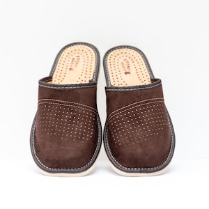 Mens leather slippers size 14 deals
