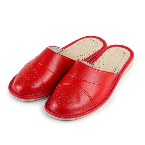 Leather Slippers Etsy