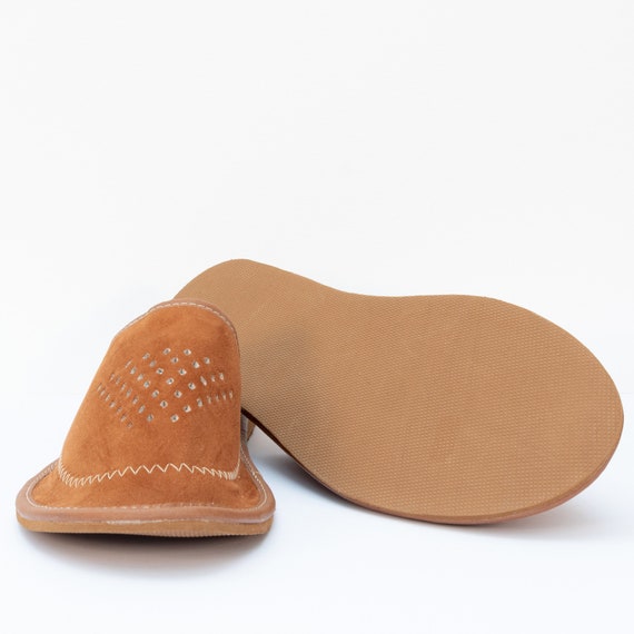 Mens leather deals slippers size 12