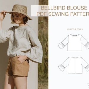 Bellbird Blouse Digital PDF Sewing Pattern