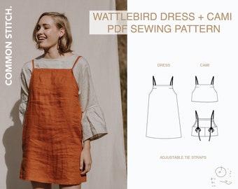 Wattlebird Dress / Cami Digital PDF Sewing Pattern