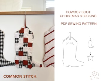 Cowboy Christmas Stocking - Digital Pattern