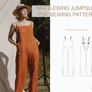 Wattlebird Jumpsuit Digital PDF Sewing Pattern