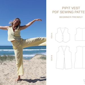 Pipit Vest Digital PDF Sewing Pattern