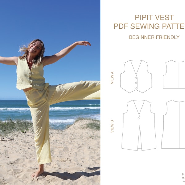 Pipit Vest Digital PDF Sewing Pattern