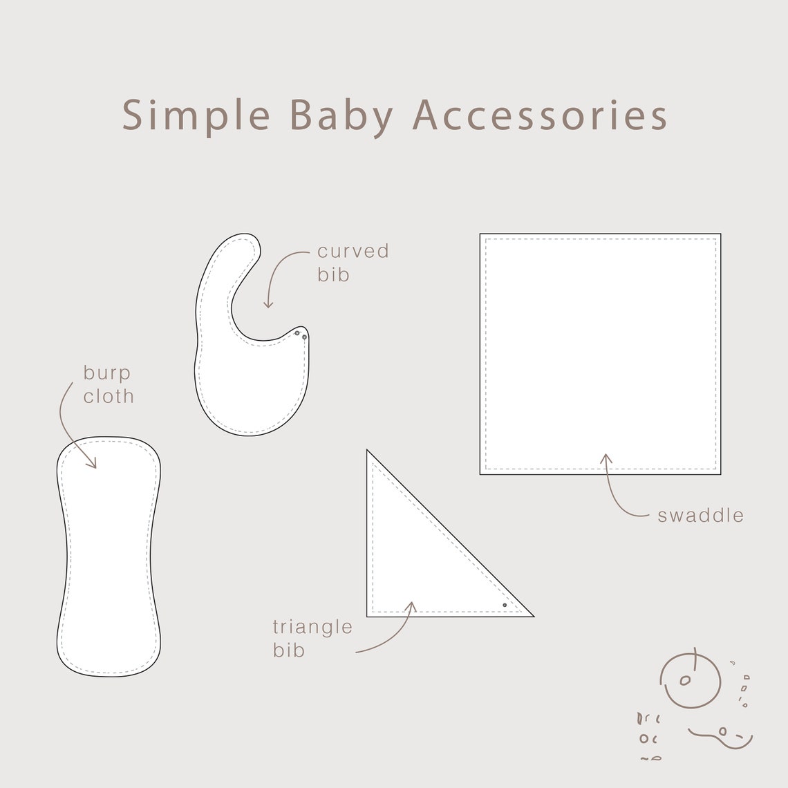 Simple Baby Accessories - DIGITAL Pattern - Etsy