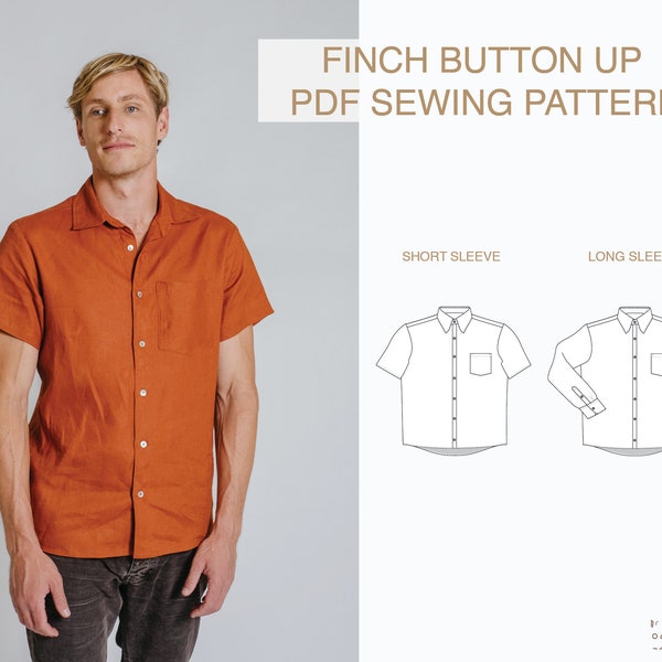 Finch Button Up Digital Sewing Pattern