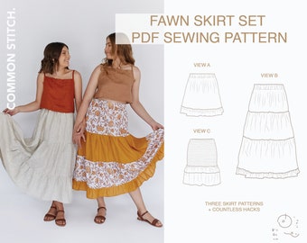 Fawn Skirt Set Digital PDF Sewing Pattern