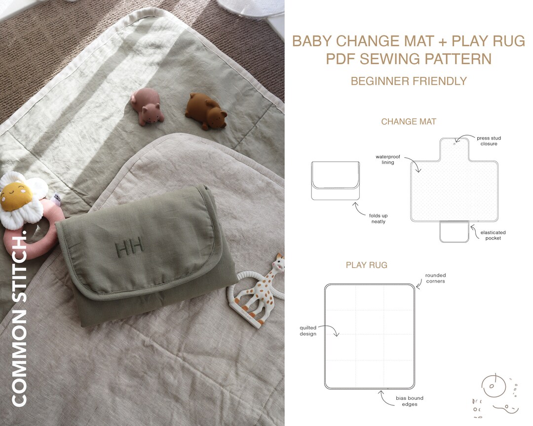 Changed Rug Baby Change Mat + Play Rug - DIGITAL Pattern - Etsy