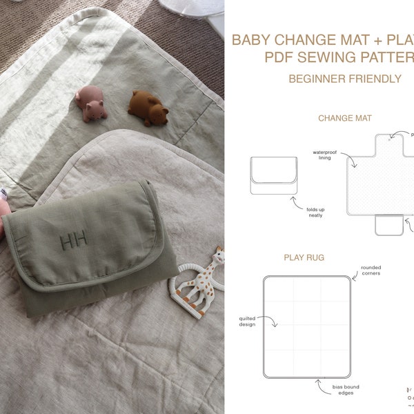 Baby Change Mat + Play Rug - DIGITAL Pattern