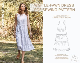 Wattle-Fawn Dress Set of Digital PDF Sewing Patterns