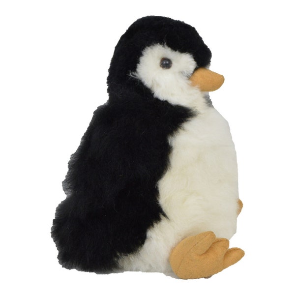 Alpaca Fur Penguins, Softie Plush Toy, Stuffed Plush Animals, Cute Animal Penguin Figure, Plush Interactive Toys for Birthday Gift Kids