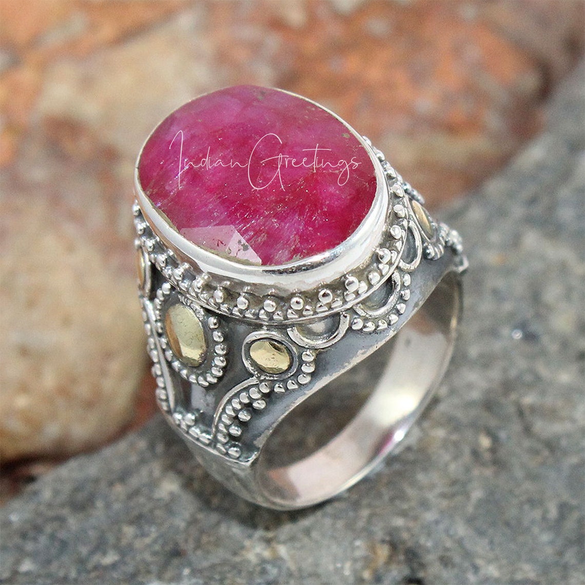 Ruby Ring 925 Solid Sterling Silver Gemstone Ring Ring for | Etsy