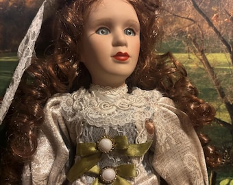 Vintage Porcelain Doll Porcelain Doll