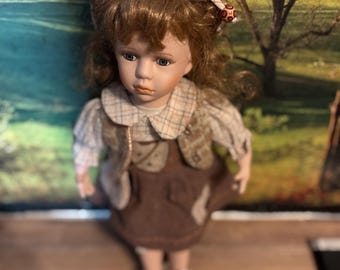 Vintage Porcelain Doll Porcelain Doll