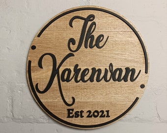 Personalised reclaimed wood industrial sign / rustic wooden sign /  handmade hanging wall art UK