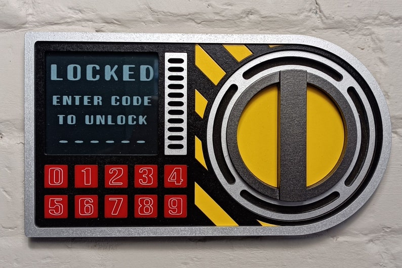 Sci-fi Door Lock Control Panel: 3D Prop Replica, Futuristic Wall Art - Etsy