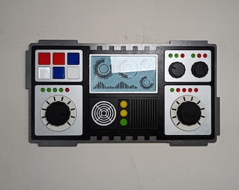 Sci-Fi inspired 3D Control Panel: futuristic spaceship wall art prop