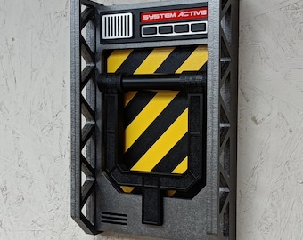 Sci-Fi inspired Door Control Panel / 3d Prop entry handle Replica / futuristic spaceship wall art