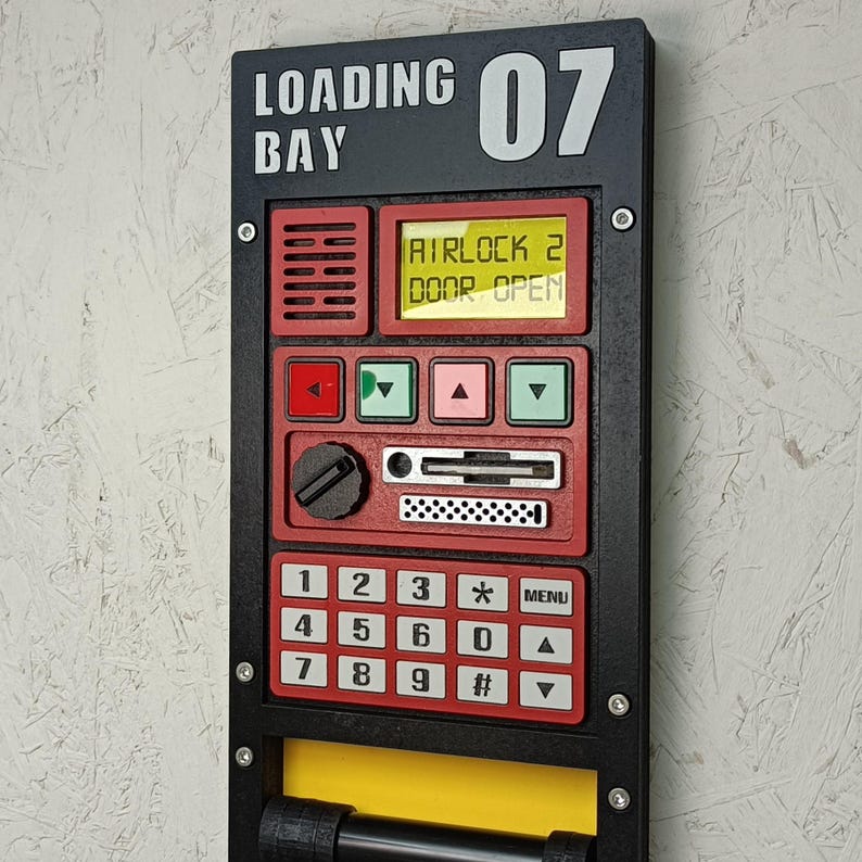 Sci-fi Loading Bay Control Panel: 3D Prop Replica, Futuristic Wall Art ...