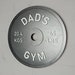 Personalised home gym sign / barbell - dumbbell  sign /  handmade hanging wall art UK 