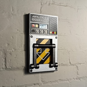 Sci-Fi inspired Airlock Door Control Panel / 3d Prop entry handle Replica / futuristic spaceship wall art