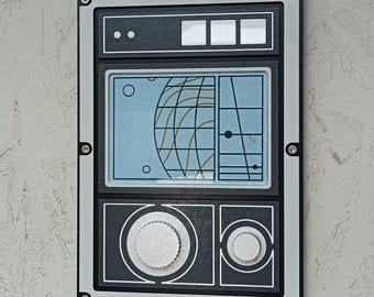 Sci-Fi tracking display Control Panel / 3d prop Replica / futuristic spaceship wall art
