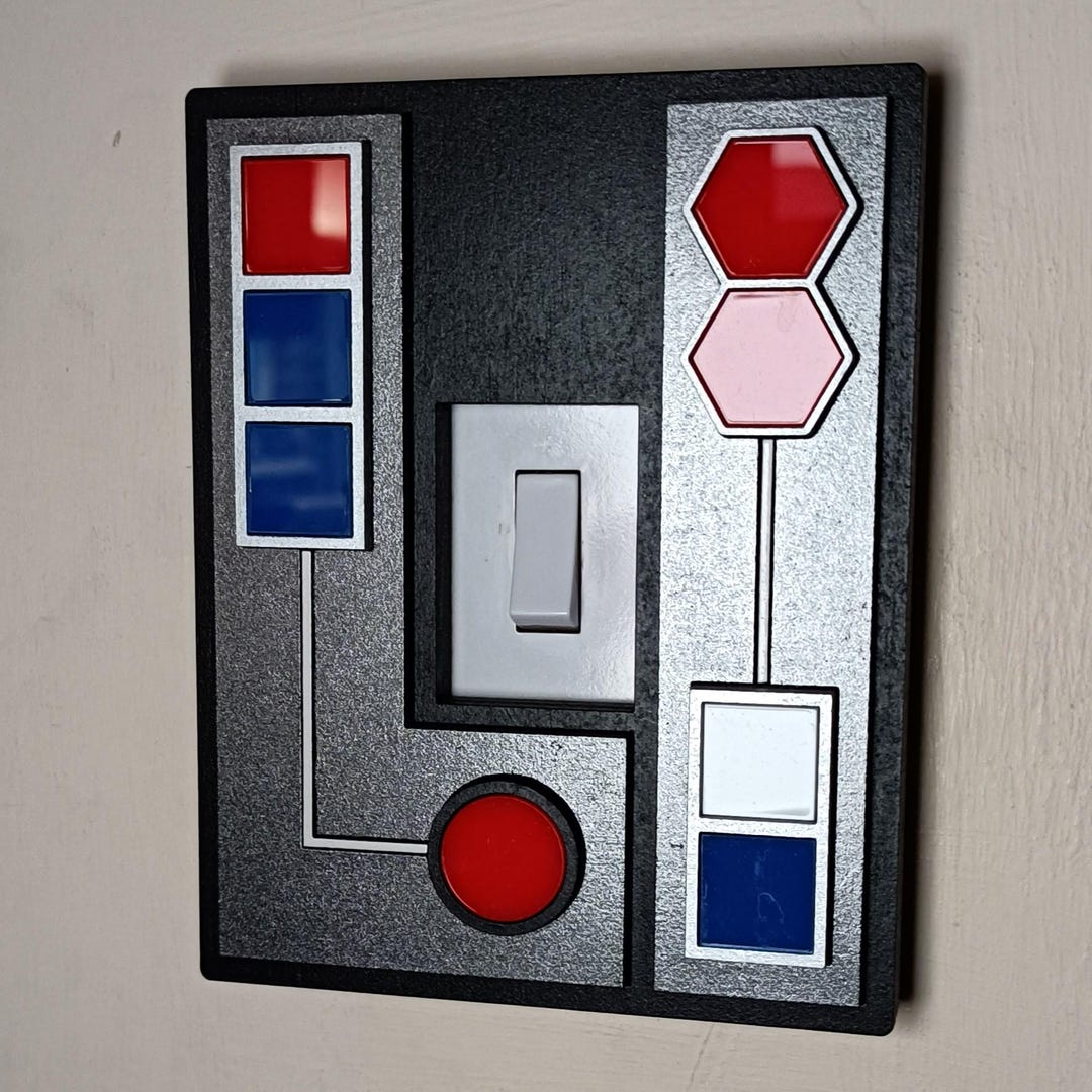 Sci-fi Light Switch Cover: 3D Control Panel, Futuristic Wall Art - Etsy