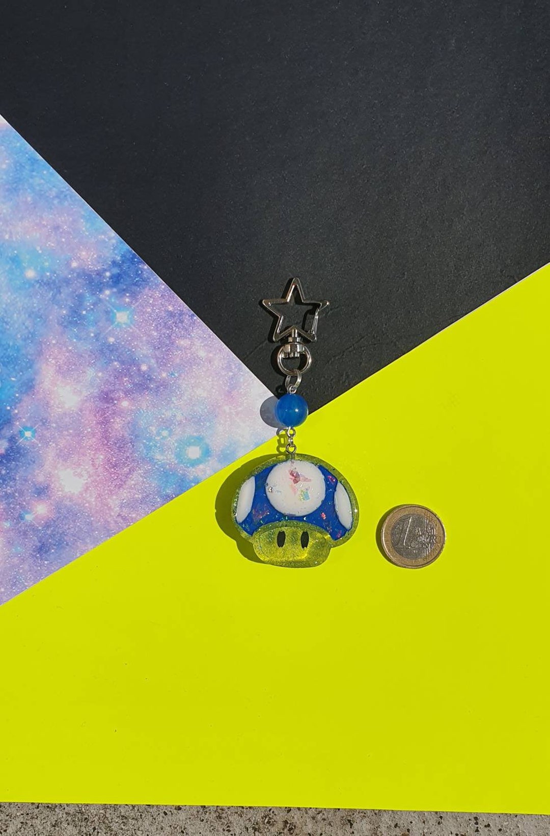 Mario Bros Mushroom Charm Kawaii Keychain Handmade Gifts - Etsy UK