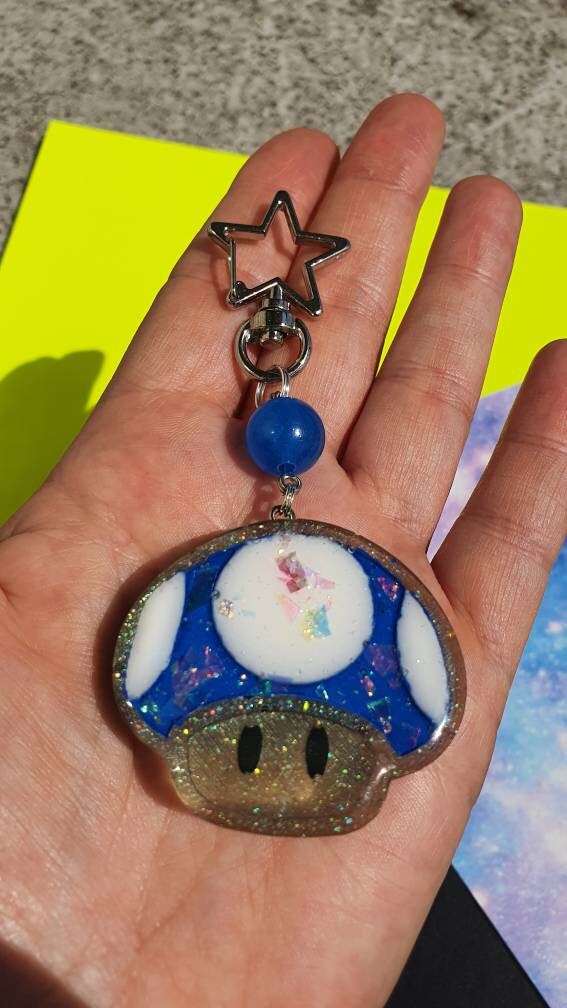 Mario Bros Mushroom Charm Kawaii Keychain Handmade Gifts - Etsy UK