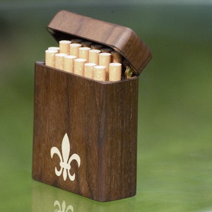 Black walnut 18 cigarettes case