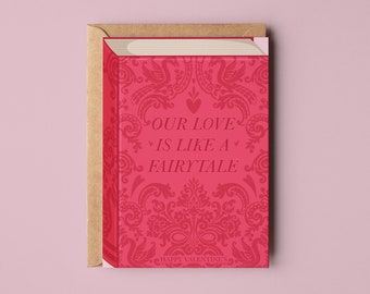 Our love is like a Fairytale, Valentines Day Card