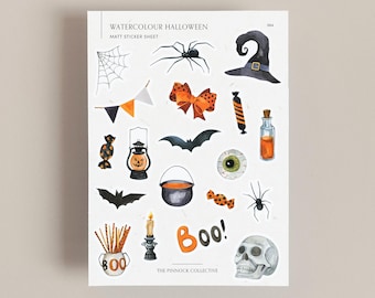 Planner Sticker Sheet | Halloween stickers | October | Fall Stickers | Scrapbook stickers | Seasonal Stickers | Autumn stickers | Spooky