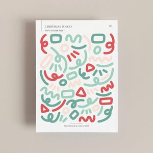 Hoja de pegatinas navideñas de Confetti Polco / Planificador navideño / Pegatinas de confeti, pegatinas de Kpop / Pegatinas de carga superior / Pegatinas decorativas