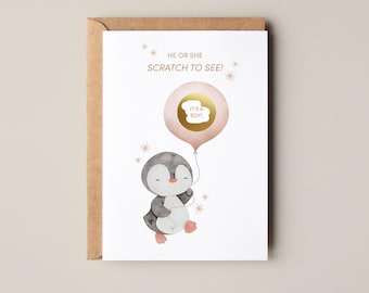 Boy Or Girl Gender Reveal Scratch Card | Scratch Off Card For Gender Reveal | Baby Shower Gender Surprise | Baby Gender Announcement