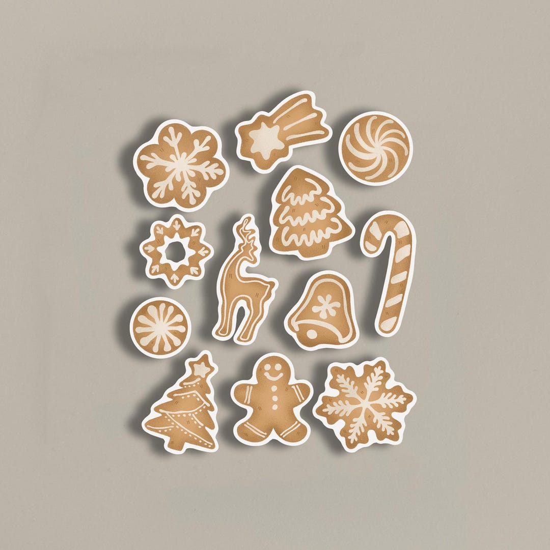 Sticker Pack Christmas Cookies Stickers | Christmas Sticker Pack ...