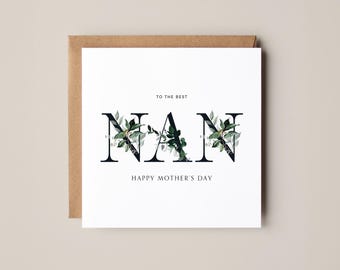 Tarjeta floral del Día de la Madre para Nan