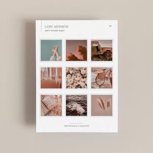 Gemütliche Ästhetik | Planer Sticker Blatt | Fotografie Sommer Sticker | Saisonkalender