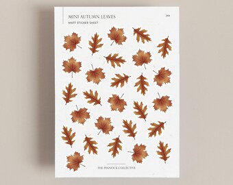 Planner Sticker Sheet | Autumn Leaves Stickers | Autumn stickers | October | Fall Stickers | Scrapbook stickers | Seasonal Stickers