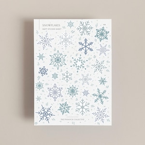 Sneeuwvlokstickers | Kerststickerset | Feestdagen | Dagboekstickers | Cadeau voor haar | Kerstplanner | Kerststickers | Bundel: