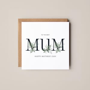 Moederdagkaart | Leuke Moederdagkaart | Moeder | Mummie | Moeder | Mam | Cadeau voor haar | Bloemen moederkaart | Ouderkaart | Feestmoeder