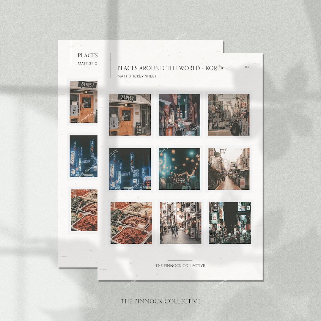 Korea Sticker Sheet, Perfect for Journaling and Scrapbooking, Korea ...