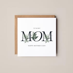 Moederdagkaart | Leuke Moederdagkaart | Moeder | Mummie | Moeder | Mam | Cadeau voor haar | Bloemen moederkaart | Ouderkaart | Feestmoeder