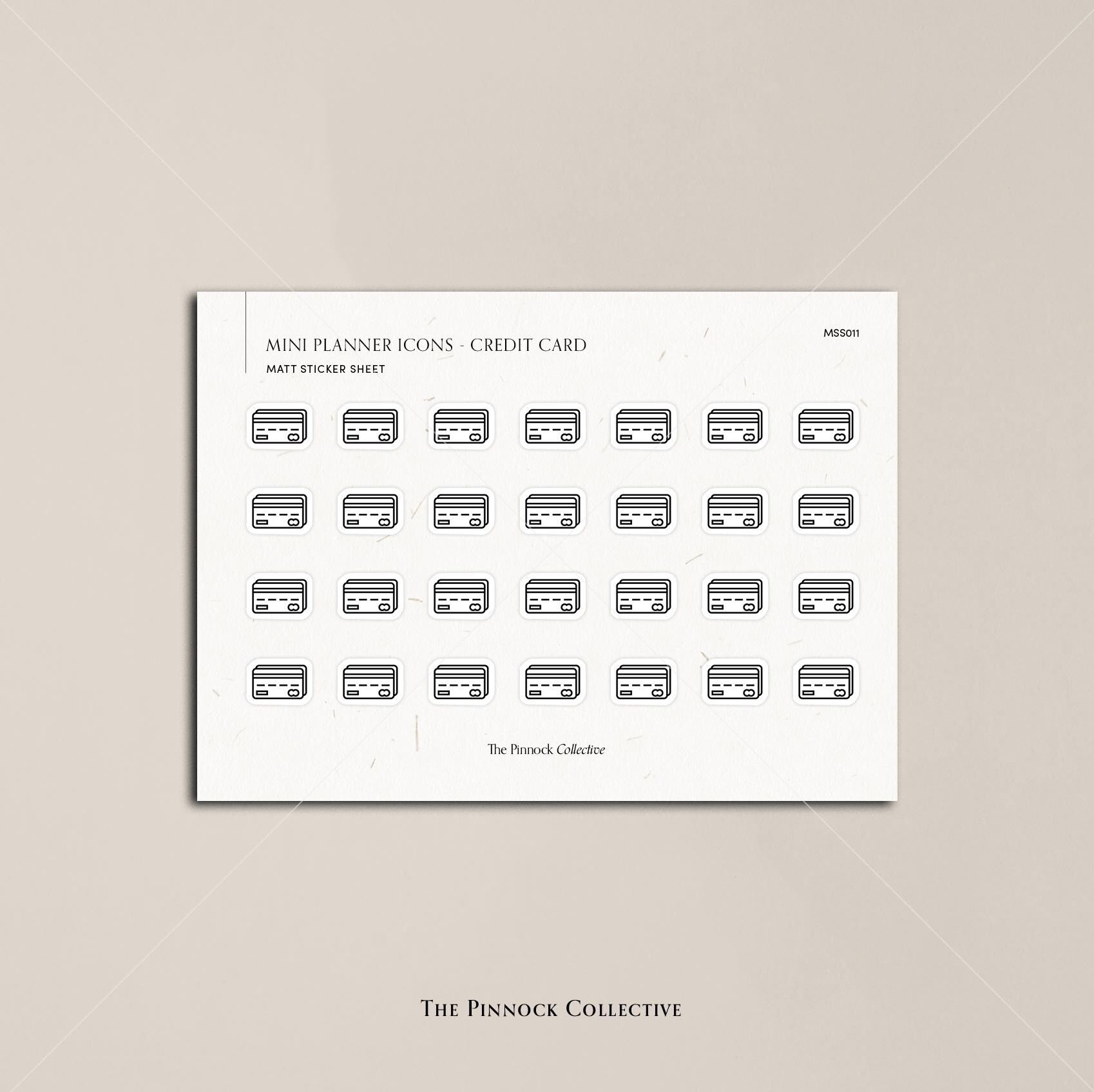 Single Mini Icons Stickers Sheet | Functional Planner Stickers | Credit ...